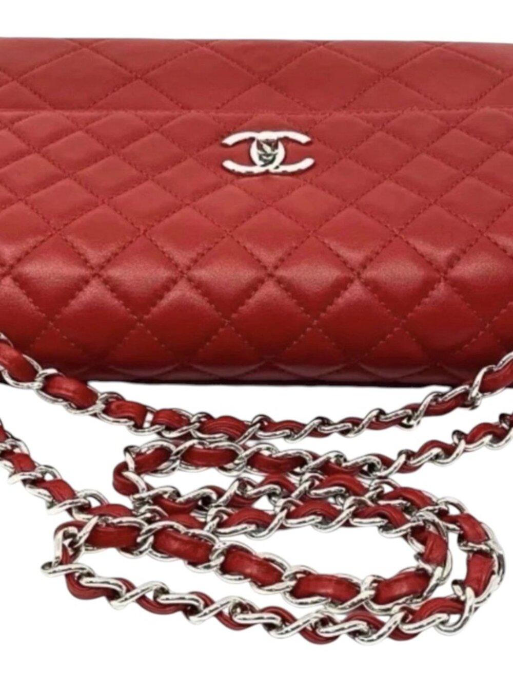 7803164CR T6 Chanel Shoulder Bag Red Leather - Picture 5 of 12